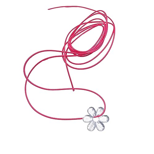 ZYKEJJDDAK Modische farbige Buchstabe Acryl Herz Anhänger Schlüsselbeinkette Temperament einfach kalt verstellbar langes Seil, 4.2cm, Acryl, Kein Edelstein von ZYKEJJDDAK