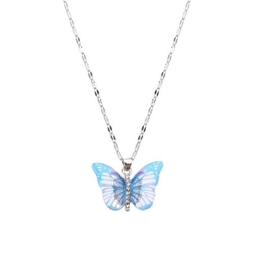 ZYKEJJDDAK Schmetterlings-Choker, Statement-Schmuck, modischer Schmetterlings-Anhänger, Choker, wunderschöner, vielseitiger Hals von ZYKEJJDDAK