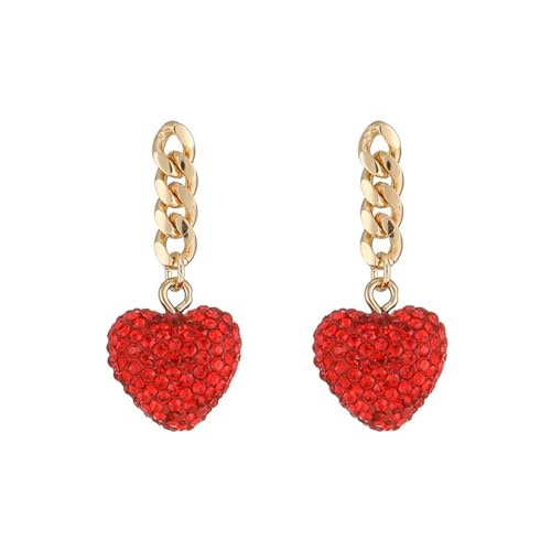 ZYKEJJDDAK Stilvolle Halskette mit Herzanhänger, dicke Kette, Damen-Schmuck-Kollektion, Herzanhänger, Ohrringe für den täglichen Gebrauch, 1.5x3.4cm, Metall, Kein Edelstein ZYKEJJDDAK Stilvolle Halskette mit Herzanhänger, dicke Kette, Damen-Schmuck-Kollektion, Herzanhänger, Ohrringe für den täglichen Gebrauch, 1.5x3.4cm, Metall, Kein Edelstein von ZYKEJJDDAK