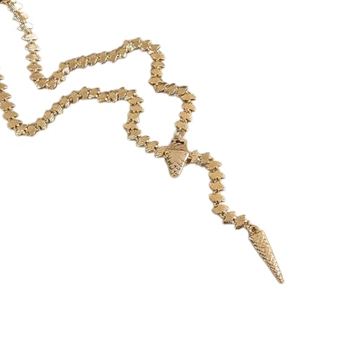 ZYKEJJDDAK Trendige Schlangenanhänger-Halskette, stilvolle Tropfenkette, Choker-Schmuck für Mädchen und Frauen, Gothic-Stil von ZYKEJJDDAK