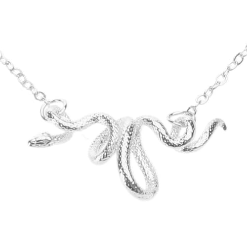 ZYKEJJDDAK Trendige Serpentinenkette, exquisite Schlangenanhänger-Halskette, stilvolle Halsverzierung für anspruchsvolle, SizeApprox.44.65.5cm/17.52.16inches, Kupfer, Kein Edelstein ZYKEJJDDAK Trendige Serpentinenkette, exquisite Schlangenanhänger-Halskette, stilvolle Halsverzierung für anspruchsvolle, SizeApprox.44.65.5cm/17.52.16inches, Kupfer, Kein Edelstein von ZYKEJJDDAK
