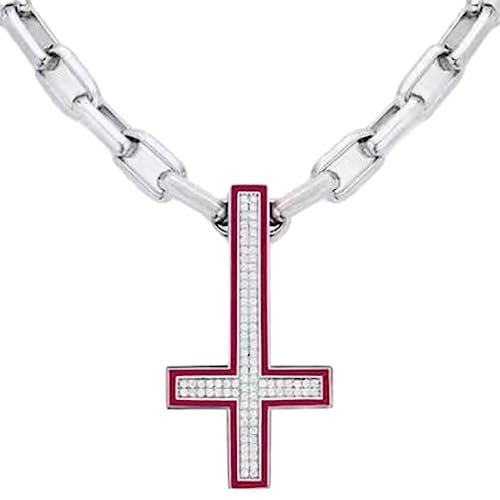 ZYKEJJDDAK Umgekehrter gekreuzter Zirkon, übertriebene Schlüsselbeinkette, weibliches Netz, rotes Temperament, High-End-Design, alles abgestimmt von ZYKEJJDDAK