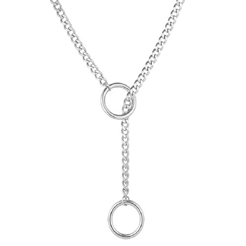 ZYKEJJDDAK Unisex-Halskette im Vintage-/Punk-Stil, Metall-Kreise, Schmuck für diejenigen, die einzigartig lieben ZYKEJJDDAK Unisex-Halskette im Vintage-/Punk-Stil, Metall-Kreise, Schmuck für diejenigen, die einzigartig lieben von ZYKEJJDDAK