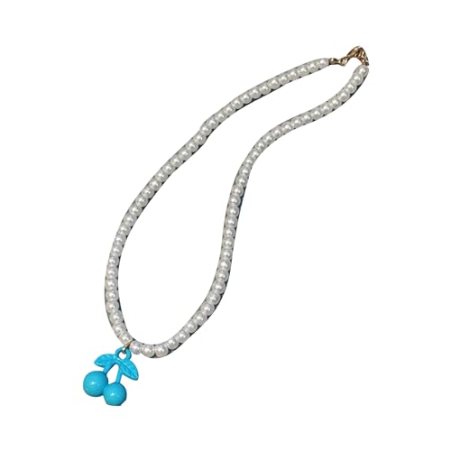 ZYKEJJDDAK Zierlicher Anhänger, Schlüsselbeinkette, süße Dopamin-Halskette, bunte Glasperlen-Halskette, einzigartiger Schmuck für Frauen, 3.12x1.95in, Glas + Acryl, Kein Edelstein von ZYKEJJDDAK