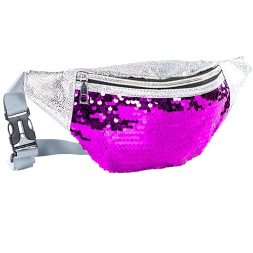 Bauchtasche Gürteltasche Damen Pailletten Glitzer Hüfttasche Sport Wasserdicht Stylisch Sport Fanny Pack für Outdoor Reise Wandern Reisen Urlaub Mädchen von ZYLDK