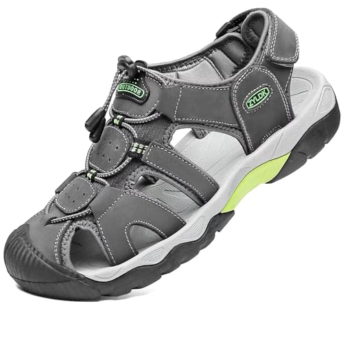 ZYLDK Herren Sandalen Leder Strand Trekkingsandalen Outdoorschuhe Sommer Wanderschuhe Männer Sport-Outdoor Atmungsaktive Sandale Wandersandalen Beach Trekkingschuhe EU46 ZYLDK Herren Sandalen Leder Strand Trekkingsandalen Outdoorschuhe Sommer Wanderschuhe Männer Sport-Outdoor Atmungsaktive Sandale Wandersandalen Beach Trekkingschuhe EU46 von ZYLDK