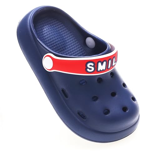 Kinder Clogs Pantoletten Sommer Gartenschuhe Mädchen Jungen Strand Sandalen Slip On Flach Badeschuhe Gummi Gartenclogs Outdoor Unisex Hausschuhe von ZYLDK