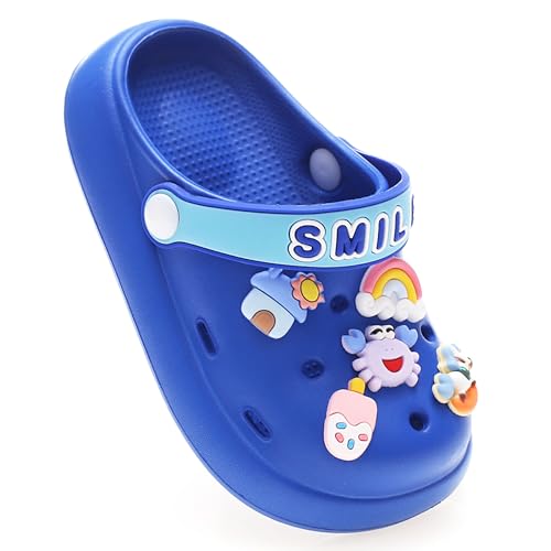 Kinder Clogs Pantoletten Sommer Gartenschuhe Mädchen Jungen Strand Sandalen Slip On Flach Badeschuhe Gummi Gartenclogs Outdoor Unisex Hausschuhe von ZYLDK