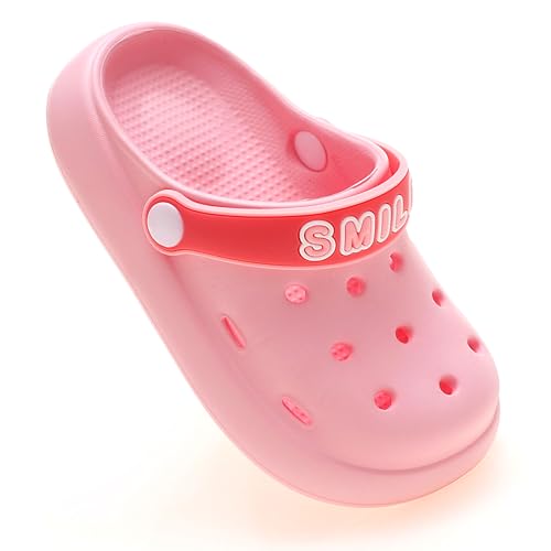Kinder Clogs Pantoletten Sommer Gartenschuhe Mädchen Jungen Strand Sandalen Slip On Flach Badeschuhe Gummi Gartenclogs Outdoor Unisex Hausschuhe von ZYLDK