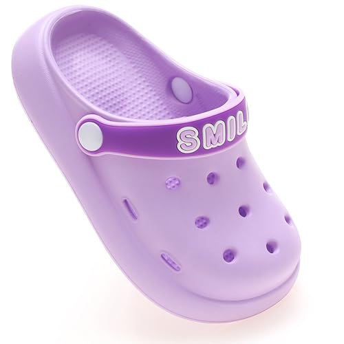 Kinder Clogs Pantoletten Sommer Gartenschuhe Mädchen Jungen Strand Sandalen Slip On Flach Badeschuhe Gummi Gartenclogs Outdoor Unisex Hausschuhe von ZYLDK