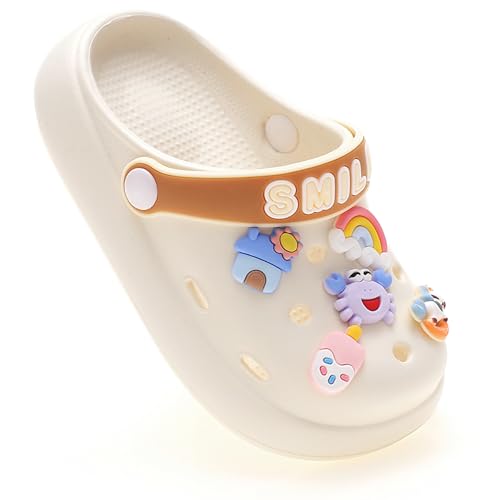 Kinder Clogs Pantoletten Sommer Gartenschuhe Mädchen Jungen Strand Sandalen Slip On Flach Badeschuhe Gummi Gartenclogs Outdoor Unisex Hausschuhe von ZYLDK