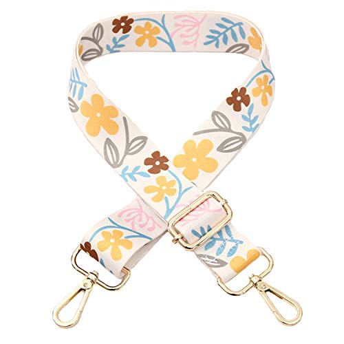 Schultergurt Tragegurt Bunter Verstellbarer Tschengurt Umhängegurt für Schultertasche Tragetaschen und Handtaschen Blumen Muster 80-140cm Schulterriemen von ZYLDK