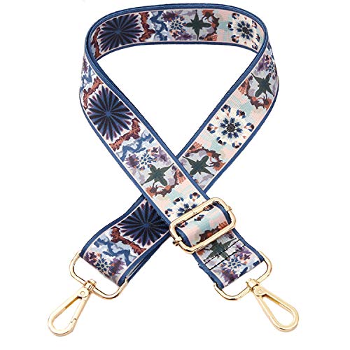 Schultergurt Tragegurt Bunter Verstellbarer Tschengurt Umhängegurt für Schultertasche Tragetaschen und Handtaschen Blumen Muster 80-140cm Schulterriemen von ZYLDK