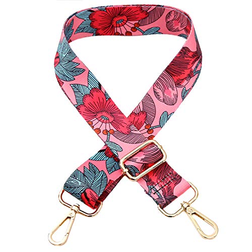 Schultergurt Tragegurt Bunter Verstellbarer Tschengurt Umhängegurt für Schultertasche Tragetaschen und Handtaschen Blumen Muster 80-140cm Schulterriemen von ZYLDK