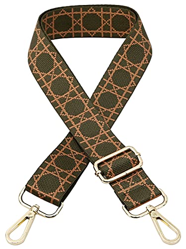 Verstellbarer Schultergurt Taschengurt Breit Schulterriemen Umhängegurt Herren Taschenriemen Damen Zubehör Tragegurt Längenverstellbarer für Schultertasche Tragetaschen und Handtaschen,A Gold Clasp von ZYLDK