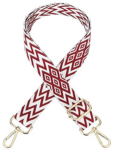 Verstellbarer Schultergurt Taschengurt Breit Schulterriemen Umhängegurt Herren Taschenriemen Damen Zubehör Tragegurt Längenverstellbarer für Schultertasche Tragetaschen und Handtaschen,B Gold Clasp von ZYLDK