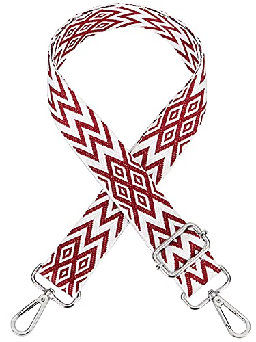 Verstellbarer Schultergurt Taschengurt Breit Schulterriemen Umhängegurt Herren Taschenriemen Damen Zubehör Tragegurt Längenverstellbarer für Schultertasche Tragetaschen und Handtaschen,B Silver Clasp von ZYLDK