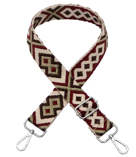 Verstellbarer Schultergurt Taschengurt Breit Schulterriemen Umhängegurt Herren Taschenriemen Damen Zubehör Tragegurt Längenverstellbarer für Schultertasche Tragetaschen und Handtaschen,C Silver Clasp von ZYLDK