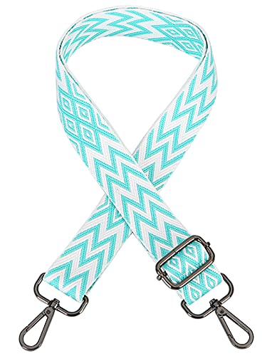 ZYLDK Verstellbarer Breiter Schulterriemen Taschenriemen Tragegurt für Damen und Herren, Längenverstellbar 75-135 cm, Anti-Rutsch, Karabinerhaken, B-Grün, PKW-kompatibel von ZYLDK