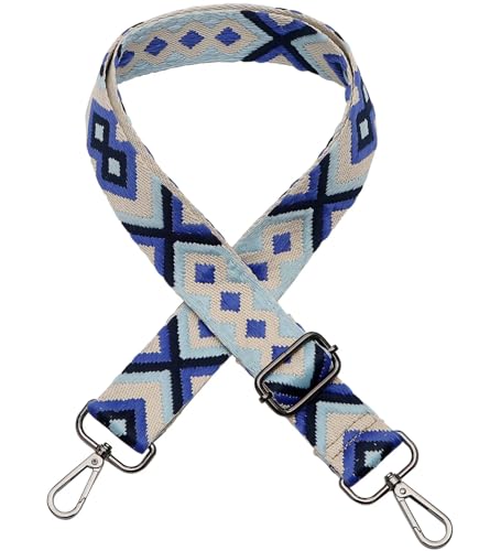 Verstellbarer Schultergurt Taschengurt Breit Schulterriemen Umhängegurt Herren Taschenriemen Damen Zubehör Tragegurt Längenverstellbarer für Schultertasche Tragetaschen und Handtaschen C-Blau von ZYLDK