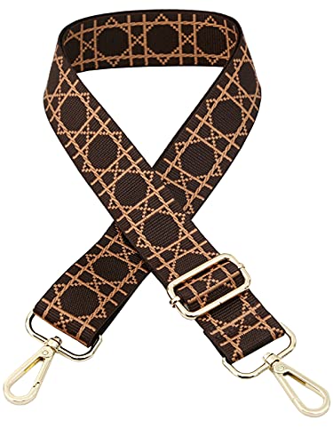 Verstellbarer Schultergurt Taschengurt Breit Schulterriemen Umhängegurt Herren Taschenriemen Damen Zubehör Tragegurt Längenverstellbarer für Schultertasche Tragetaschen und Handtaschen,A Gold Clasp von ZYLDK