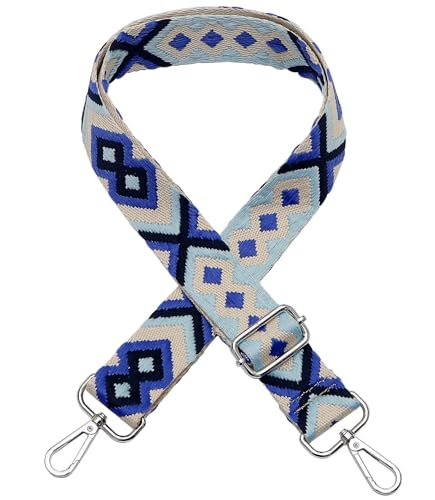 Verstellbarer Schultergurt Taschengurt Breit Schulterriemen Umhängegurt Herren Taschenriemen Damen Zubehör Tragegurt Längenverstellbarer für Schultertasche Tragetaschen und Handtaschen,C Silver Clasp von ZYLDK