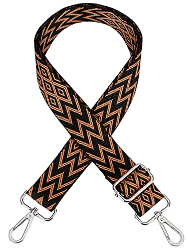 Verstellbarer Schultergurt Taschengurt Breit Schulterriemen Umhängegurt Herren Taschenriemen Damen Zubehör Tragegurt Längenverstellbarer für Schultertasche Tragetaschen und Handtaschen,B Silver Clasp von ZYLDK