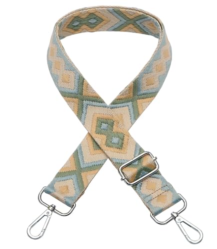 Verstellbarer Schultergurt Taschengurt Breit Schulterriemen Umhängegurt Herren Taschenriemen Damen Zubehör Tragegurt Längenverstellbarer für Schultertasche Tragetaschen und Handtaschen,C Silver Clasp von ZYLDK