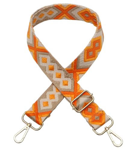 Verstellbarer Schultergurt Taschengurt Breit Schulterriemen Umhängegurt Herren Taschenriemen Damen Zubehör Tragegurt Längenverstellbarer für Schultertasche Tragetaschen und Handtaschen,C Gold Clasp von ZYLDK