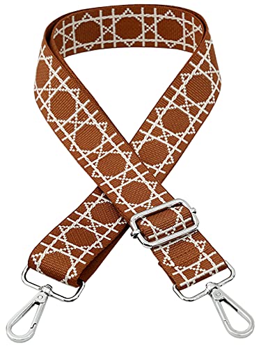 Verstellbarer Schultergurt Taschengurt Breit Schulterriemen Umhängegurt Herren Taschenriemen Damen Zubehör Tragegurt Längenverstellbarer für Schultertasche Tragetaschen und Handtaschen,A Silver Clasp von ZYLDK