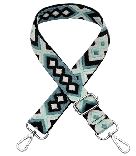 Verstellbarer Schultergurt Taschengurt Breit Schulterriemen Umhängegurt Herren Taschenriemen Damen Zubehör Tragegurt Längenverstellbarer für Schultertasche Tragetaschen und Handtaschen,C Silver Clasp von ZYLDK