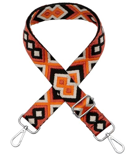 Verstellbarer Schultergurt Taschengurt Breit Schulterriemen Umhängegurt Herren Taschenriemen Damen Zubehör Tragegurt Längenverstellbarer für Schultertasche Tragetaschen und Handtaschen,C Silver Clasp von ZYLDK