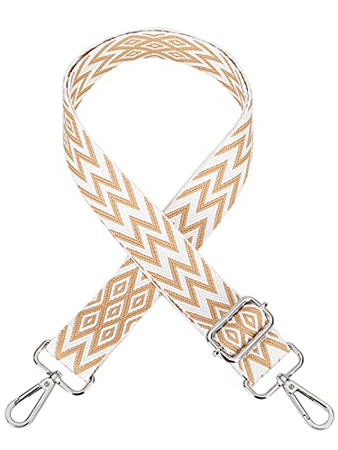 Verstellbarer Schultergurt Taschengurt Breit Schulterriemen Umhängegurt Herren Taschenriemen Damen Zubehör Tragegurt Längenverstellbarer für Schultertasche Tragetaschen und Handtaschen,B Silver Clasp von ZYLDK