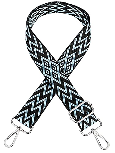 Verstellbarer Schultergurt Taschengurt Breit Schulterriemen Umhängegurt Herren Taschenriemen Damen Zubehör Tragegurt Längenverstellbarer für Schultertasche Tragetaschen und Handtaschen,B Silver Clasp von ZYLDK