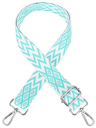 Verstellbarer Schultergurt Taschengurt Breit Schulterriemen Umhängegurt Herren Taschenriemen Damen Zubehör Tragegurt Längenverstellbarer für Schultertasche Tragetaschen und Handtaschen,B Silver Clasp von ZYLDK