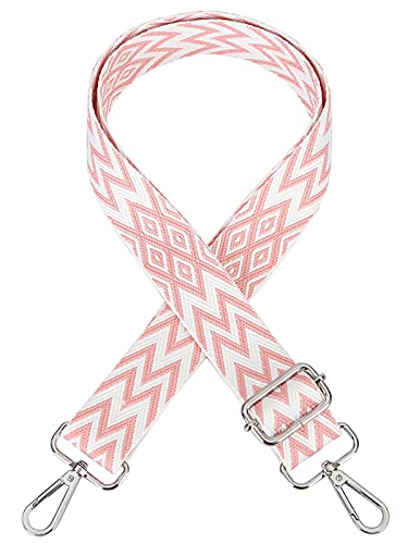 Verstellbarer Schultergurt Taschengurt Breit Schulterriemen Umhängegurt Herren Taschenriemen Damen Zubehör Tragegurt Längenverstellbarer für Schultertasche Tragetaschen und Handtaschen,B Silver Clasp von ZYLDK