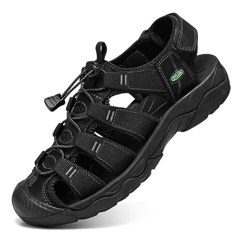 ZYLDK Herren Sandalen Leder Strand Trekkingsandalen Outdoorschuhe Sommer Wanderschuhe Männer Sport-Outdoor Atmungsaktive Sandale Wandersandalen Beach Trekkingschuhe EU48 von ZYLDK