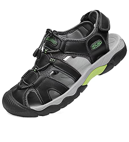 ZYLDK Herren Sandalen Leder Strand Trekkingsandalen Outdoorschuhe Sommer Wanderschuhe Männer Sport-Outdoor Atmungsaktive Sandale Wandersandalen Beach Trekkingschuhe EU43 ZYLDK Herren Sandalen Leder Strand Trekkingsandalen Outdoorschuhe Sommer Wanderschuhe Männer Sport-Outdoor Atmungsaktive Sandale Wandersandalen Beach Trekkingschuhe EU43 von ZYLDK