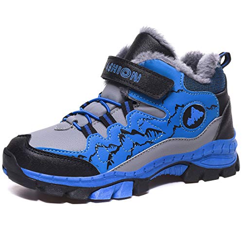 ZYLDK Kinder Winterschuhe Warm Gefütterte Winterboots Jungen Mädchen Trekkingschuhe Schneestiefel Baumwollschuhe Outdoor rutschfest mit Klettverschluss,Blau,EU 36 ZYLDK Kinder Winterschuhe Warm Gefütterte Winterboots Jungen Mädchen Trekkingschuhe Schneestiefel Baumwollschuhe Outdoor rutschfest mit Klettverschluss,Blau,EU 36 von ZYLDK