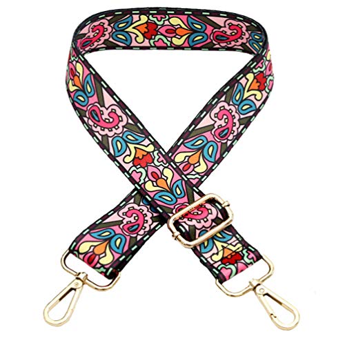 ZYLDK Mode Damen Taschengurt Bunter Schultergurt längenverstellbarer breiter Tragegurt Schultergurt für Handtaschen 78-140cm Schultergurt für Handtaschen DIY Zubehör von ZYLDK