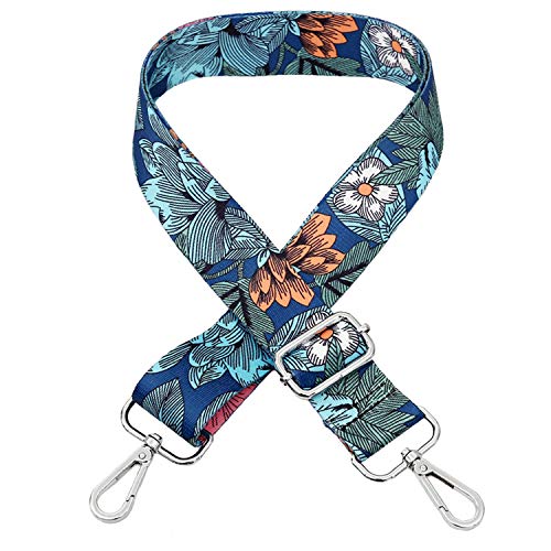 Schultergurt Tragegurt Bunter Verstellbarer Tschengurt Umhängegurt für Schultertasche Tragetaschen und Handtaschen Blumen Muster 80-140cm Schulterriemen von ZYLDK