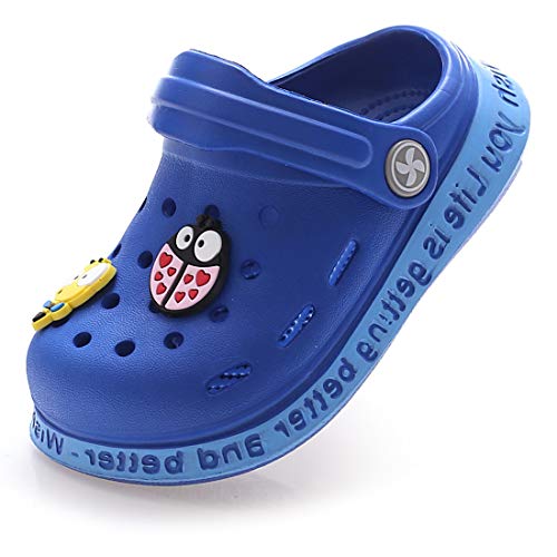 ZYLDK Unisex Gartenschuhe Clogs Kinder Gartenschuhe Kuschelige Hausschuhe Latschen Sommer rutschfeste Slippers mit Cartoon Raupe von ZYLDK