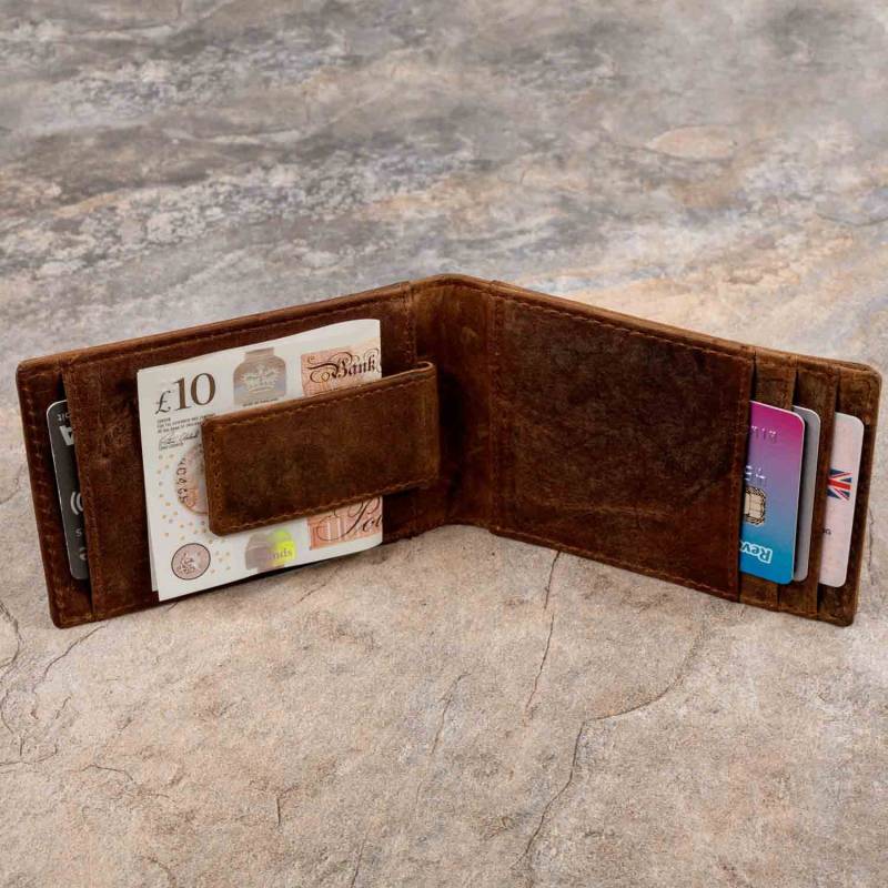 Geldklammer Aus Leder Für Männer Handgefertigt in Premiumqualität 100% Echtem Mit Geschenkbox von ZYLOLEATHER