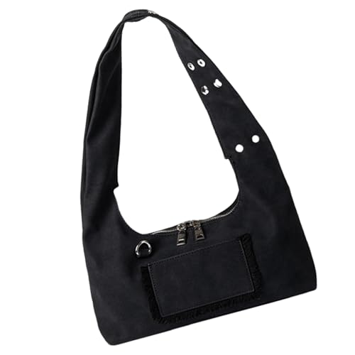 Damen Achseltasche Elegante Handtasche Herbst Winter Schulter Retro Stile Achsel Shopping Dating Frauen Elegant Achsel Mode Achsel Herbst Winter Schulter, Schwarz , One Size von ZYMIADOU