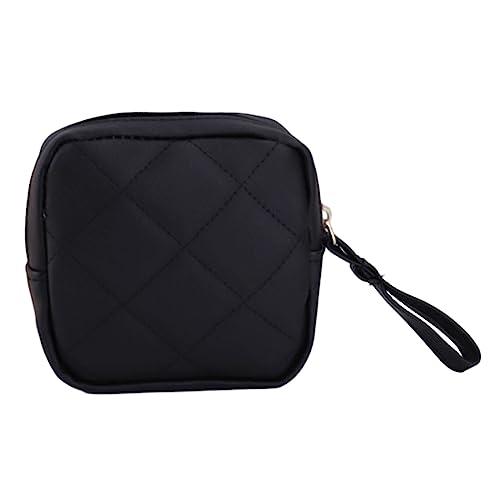 Damenbinden Aufbewahrungstasche Tragbare Pad-Tasche Kosmetiktasche Mädchen Reise Make-up Halter Organizer Modisches Design, Schwarz , Mass Beauty von ZYMIADOU