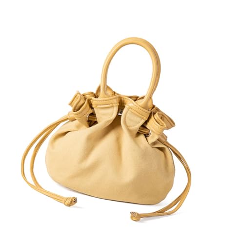 Einfarbige Eimertasche für Damen und Mädchen, koreanische Stile, Handtasche, All-Matching, Kordelzug, Griff oben, koreanischer Stil, Eimer für Damen, oberer Griff, Segeltuch, Kordelzug-Handtasche von ZYMIADOU