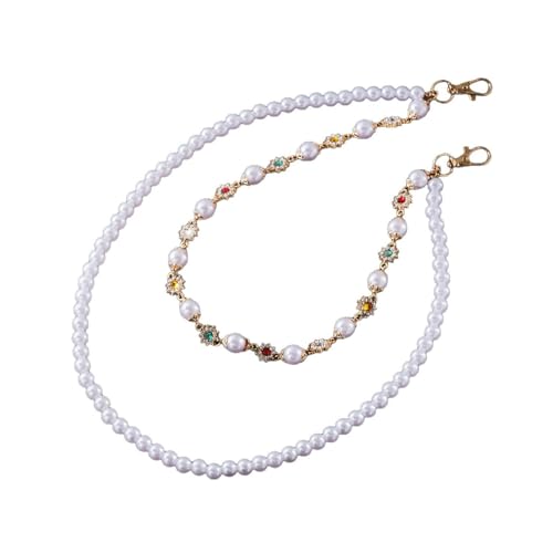 Elegante Perlen und Kristall-Taillenschmuck, verstellbare Hosenkette, Perlenhosen, Schmuck für lässige oder formelle Anlässe, elegante Perlen, Taillenkette für Damen von ZYMIADOU