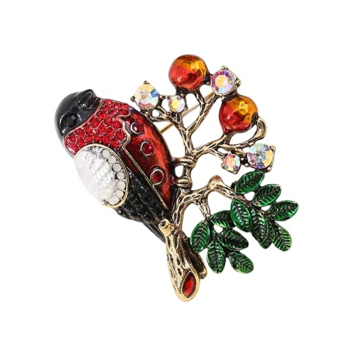 Exquisite Vogel-Design-Brosche mit funkelnden Strasssteinen, glitzernde Kristalle, Anstecknadel, Legierung, Mode-Accessoires für Frauen, Strass, Vogel-Brosche, Einheitsgröße, Wie beschrieben von ZYMIADOU