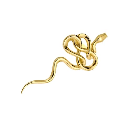 Modische goldene Schlangenbrosche aus praktischem Stahl verleiht der täglichen Freizeitkleidung und besonderen Anlässen ein einzigartiges Flair. Personalisieren Sie Schmuck, Einheitsgröße, Wie von ZYMIADOU