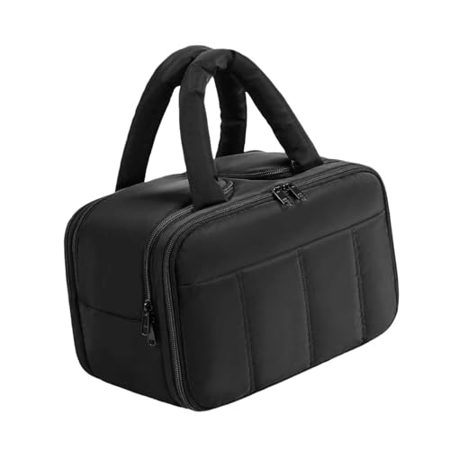 Multifunktionale Kosmetiktasche für Damen zur Aufbewahrung von Make-up und Toilettenartikeln auf Geschäftsreisen oder im Urlaub, Schwarz , Mass Beauty von ZYMIADOU